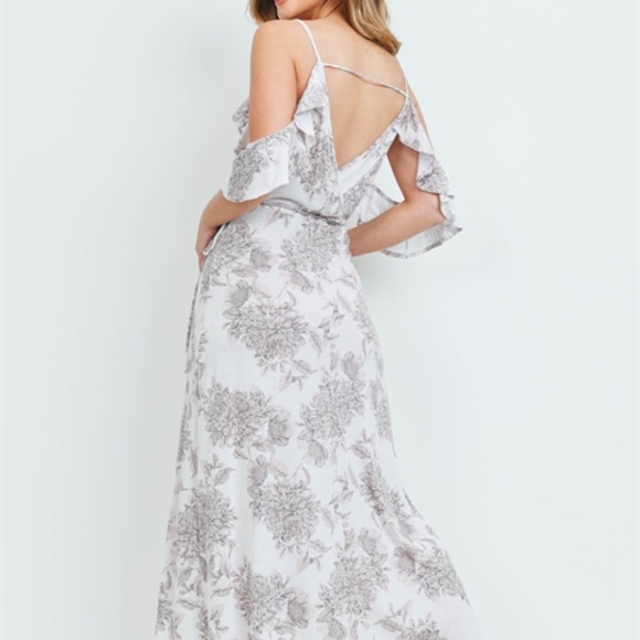 Ivory Print Dress - Picture 9 of 16